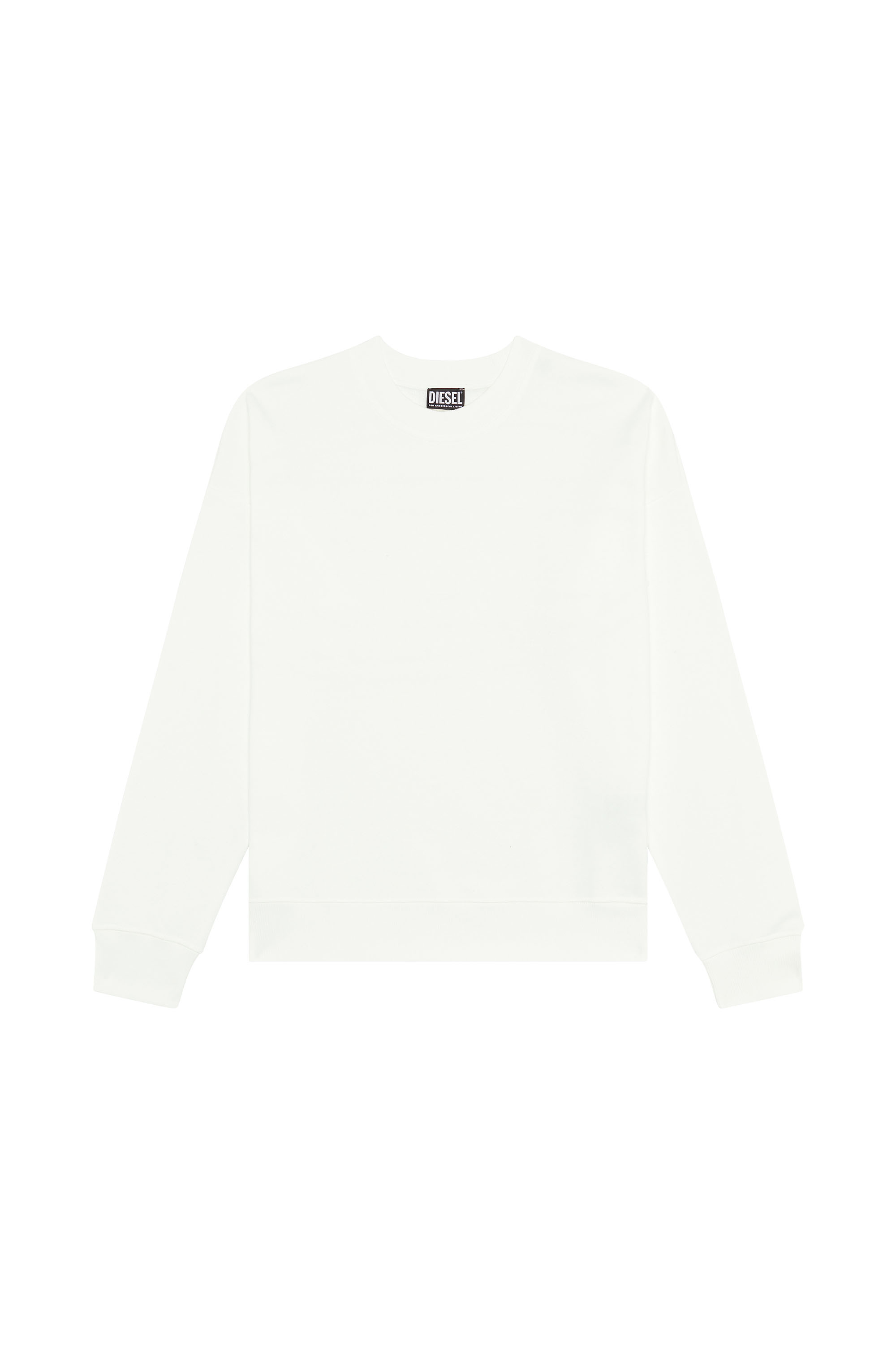 Diesel - S-ROB-MEGOVAL, Man Sweatshirt with back maxi D logo in White - Image 3