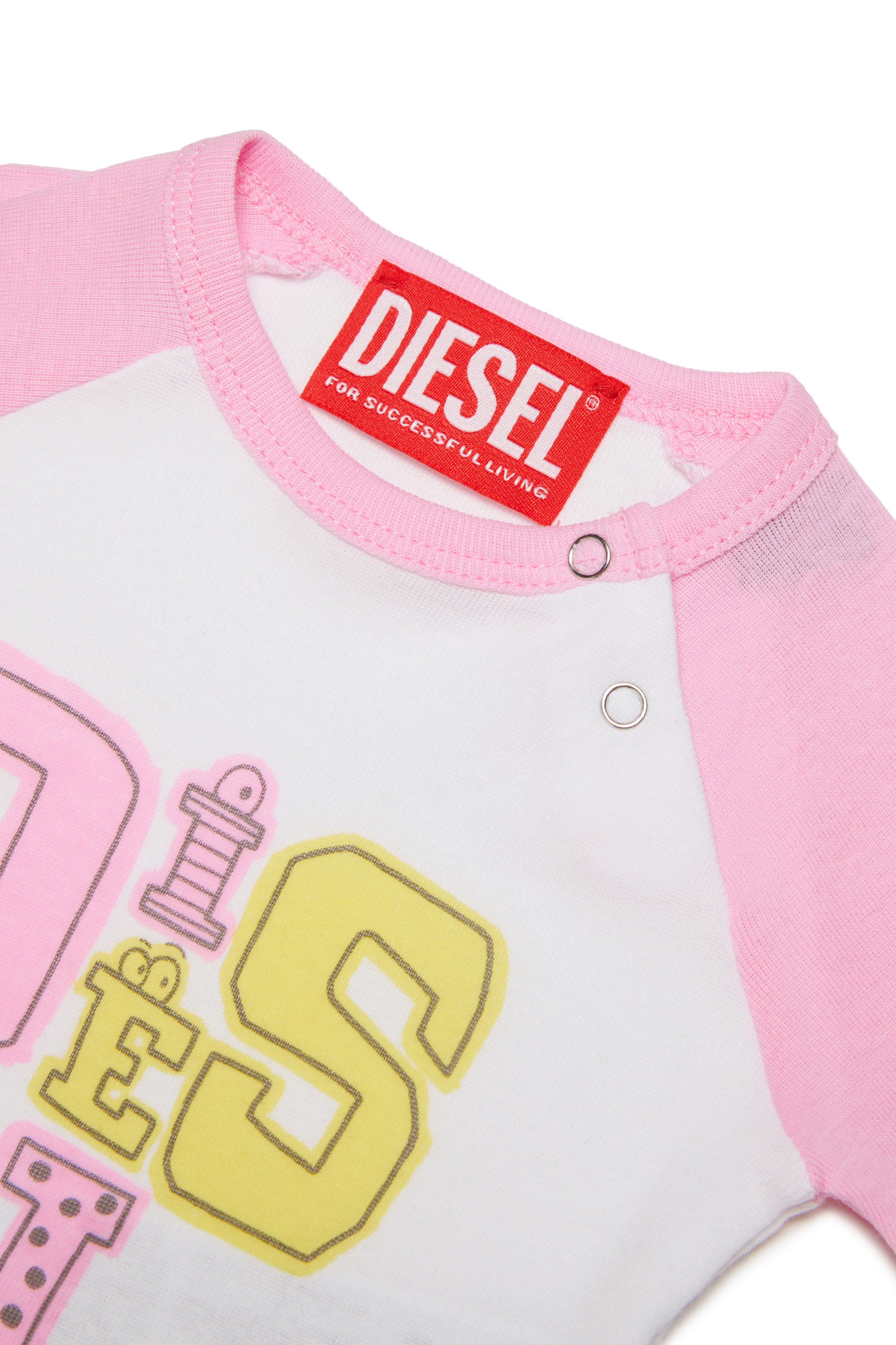Diesel - UMPLA-NB, Unisex Bodysuit with Diesel graphic in Pink - Image 3