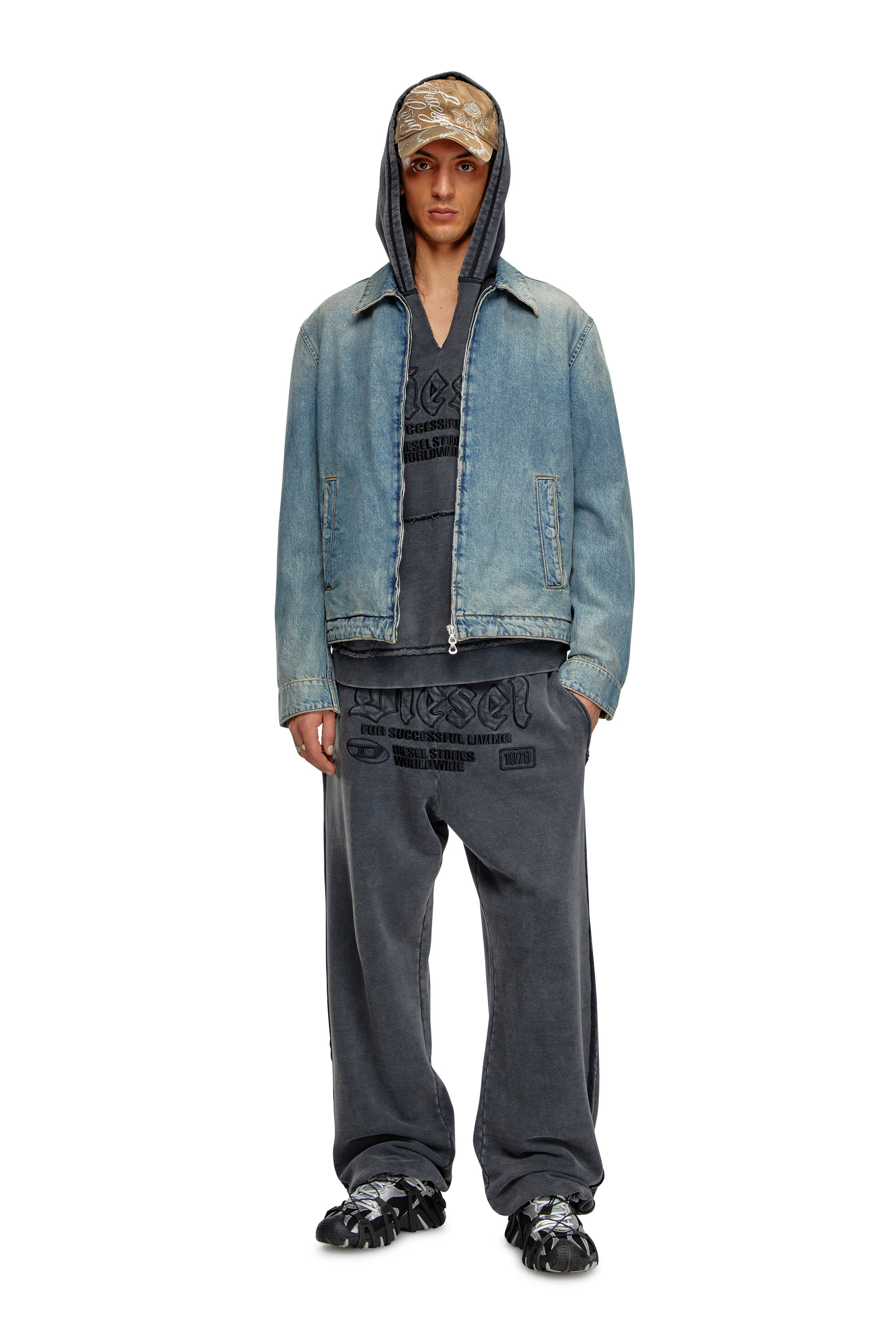 Diesel - D-ROHE, Man Denim blouson jacket in Blue - Image 2