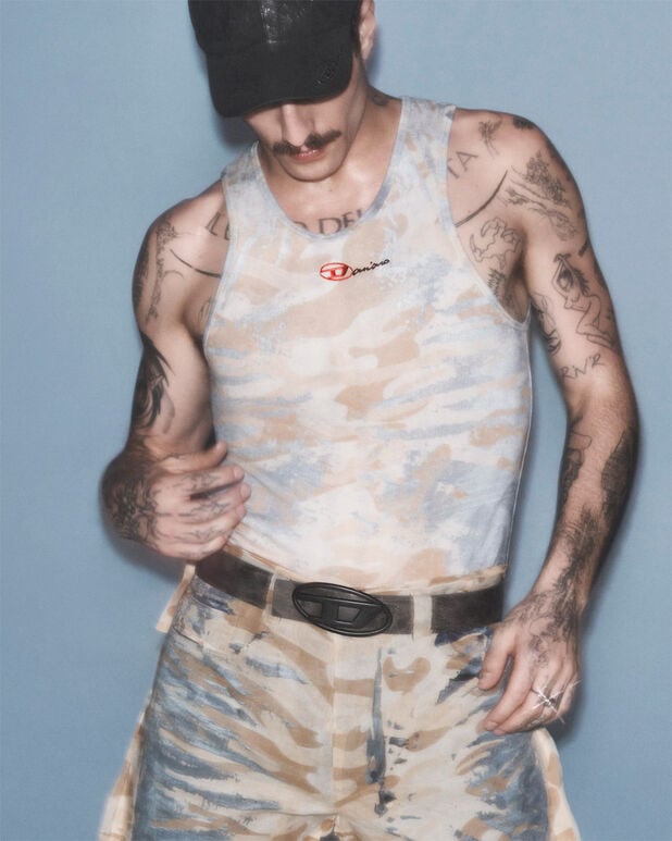 image showing Damiano David wearing Diesel's capsule collection