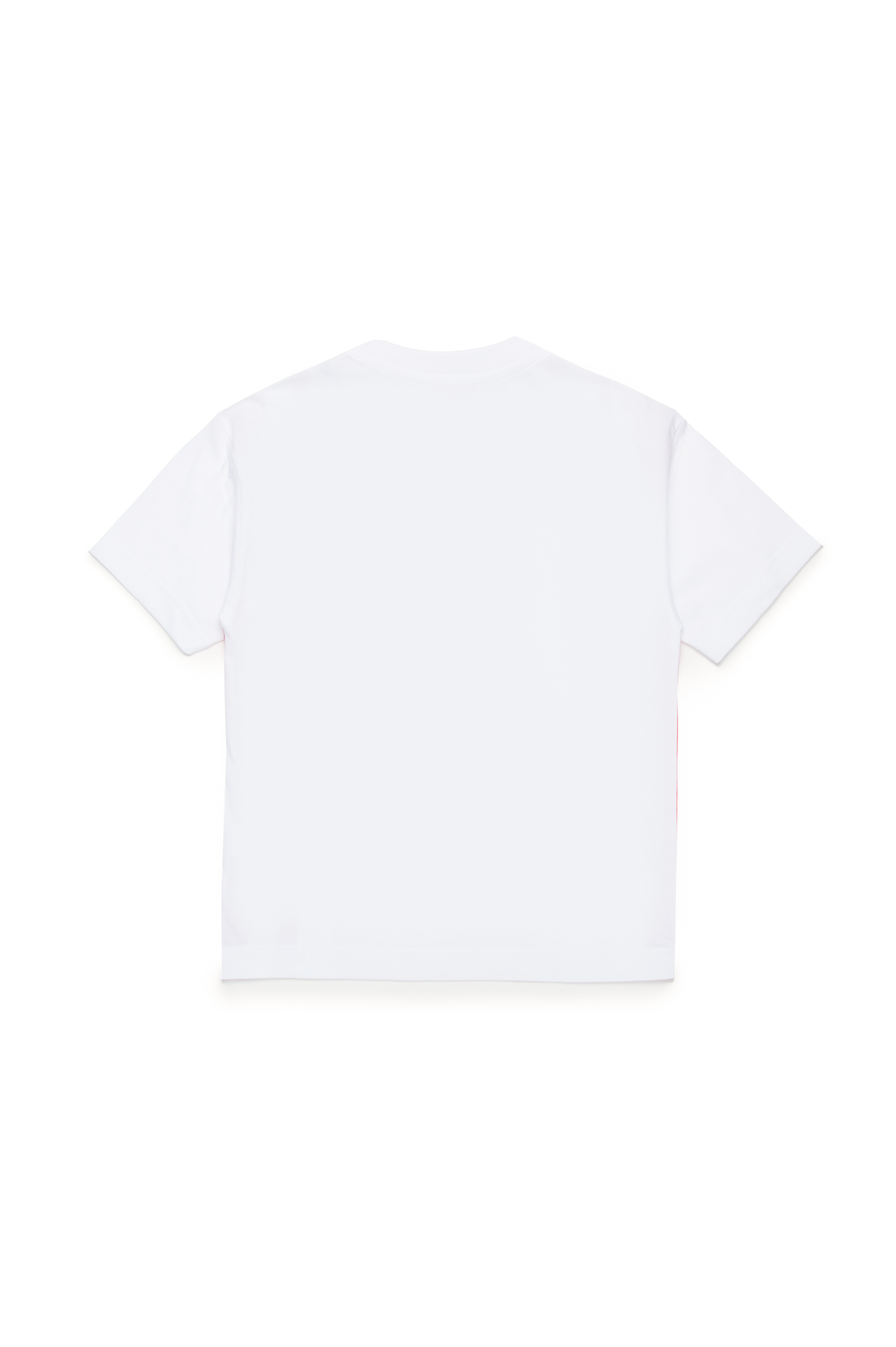 Diesel - TNABELM5 OVER, Unisex's T-shirt with folded-effect logo print in White/Red - 2