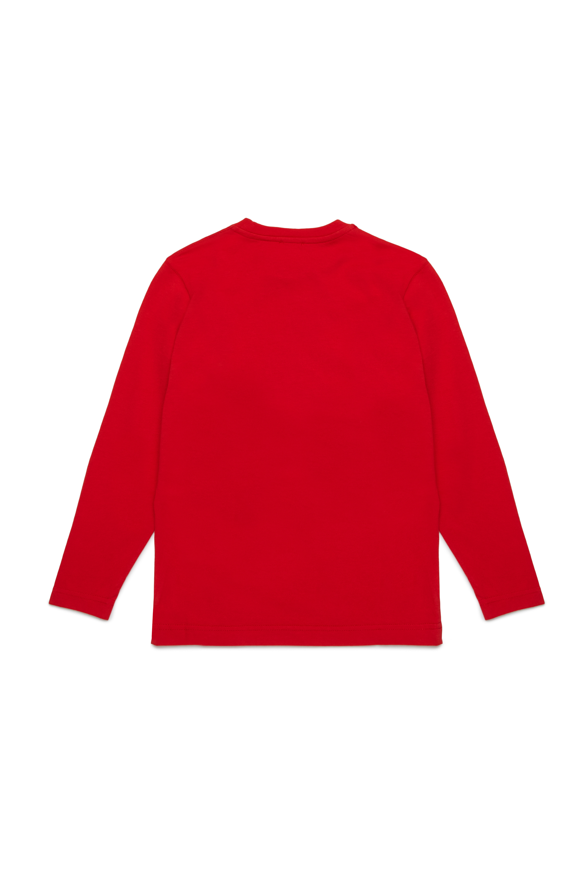 Diesel - TDIEGORL6LS, Man's Long sleeved T-shirt with smudged logo in Red - 2