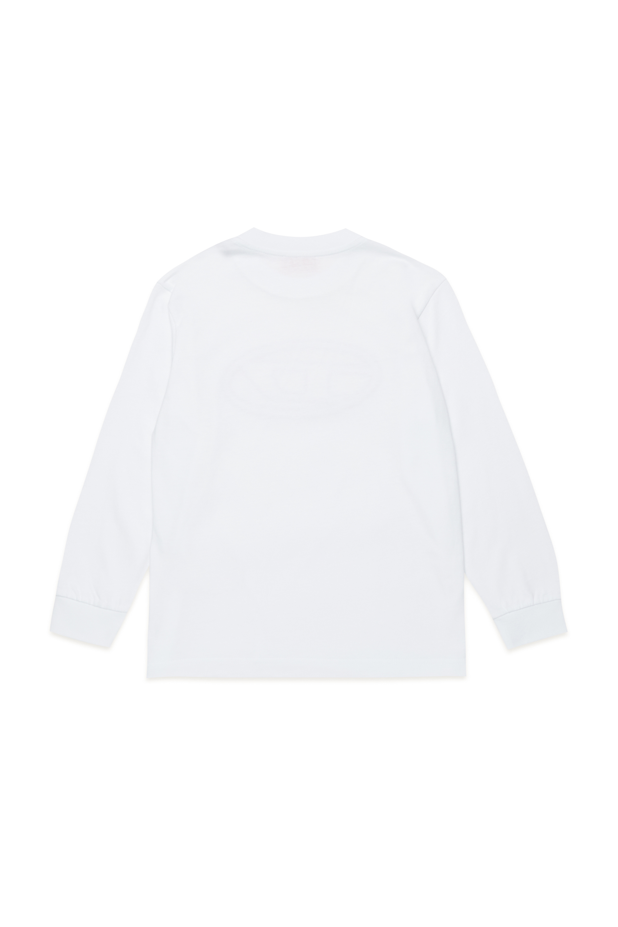 Diesel - TJUSTBIGOVALS OVER, Man's Long sleeved t-shirt with large oval D logo in White - 2