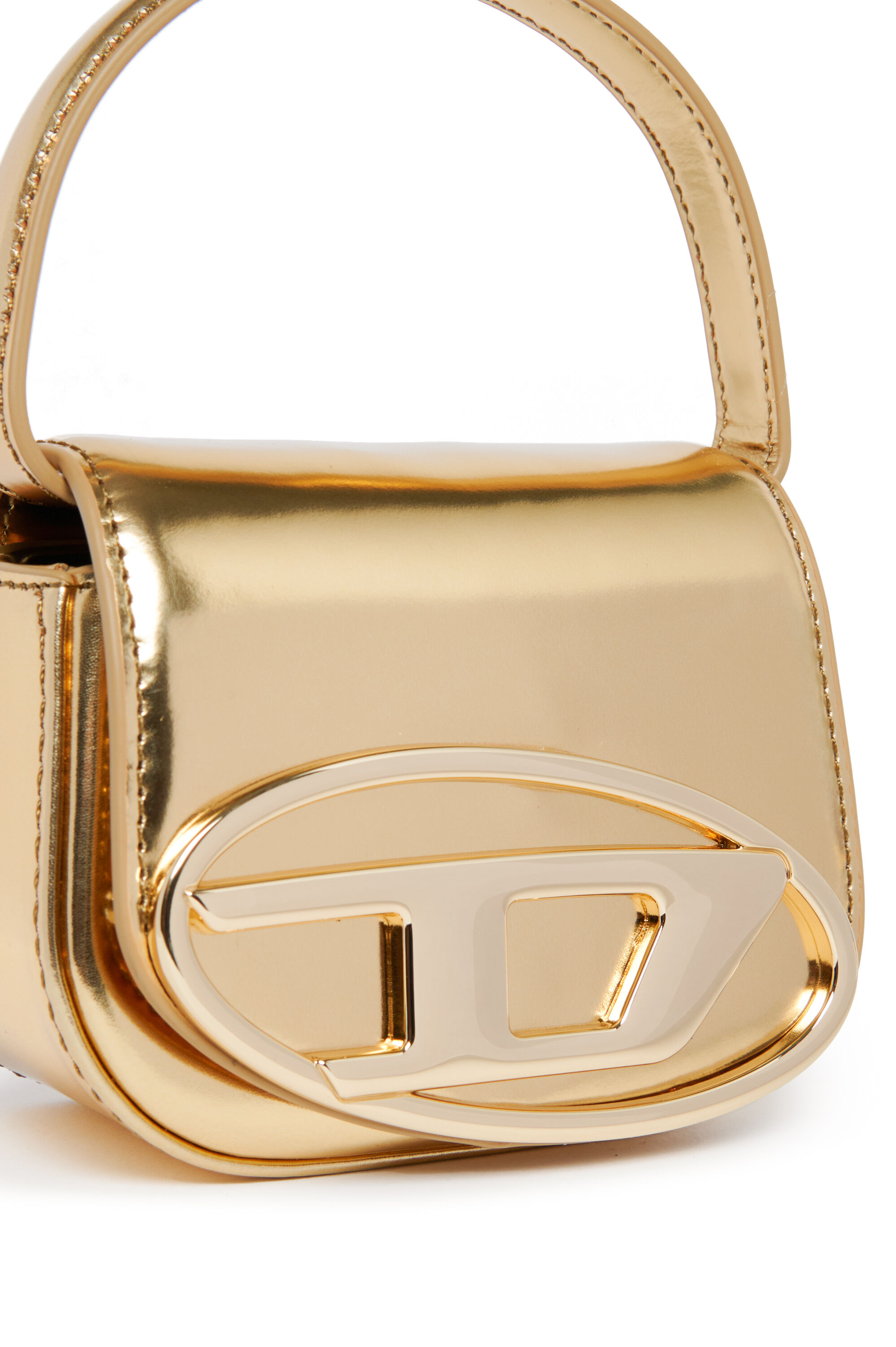 Diesel - 1DR XS, Woman's Iconic mini bag in metallic leather in Gold - 4