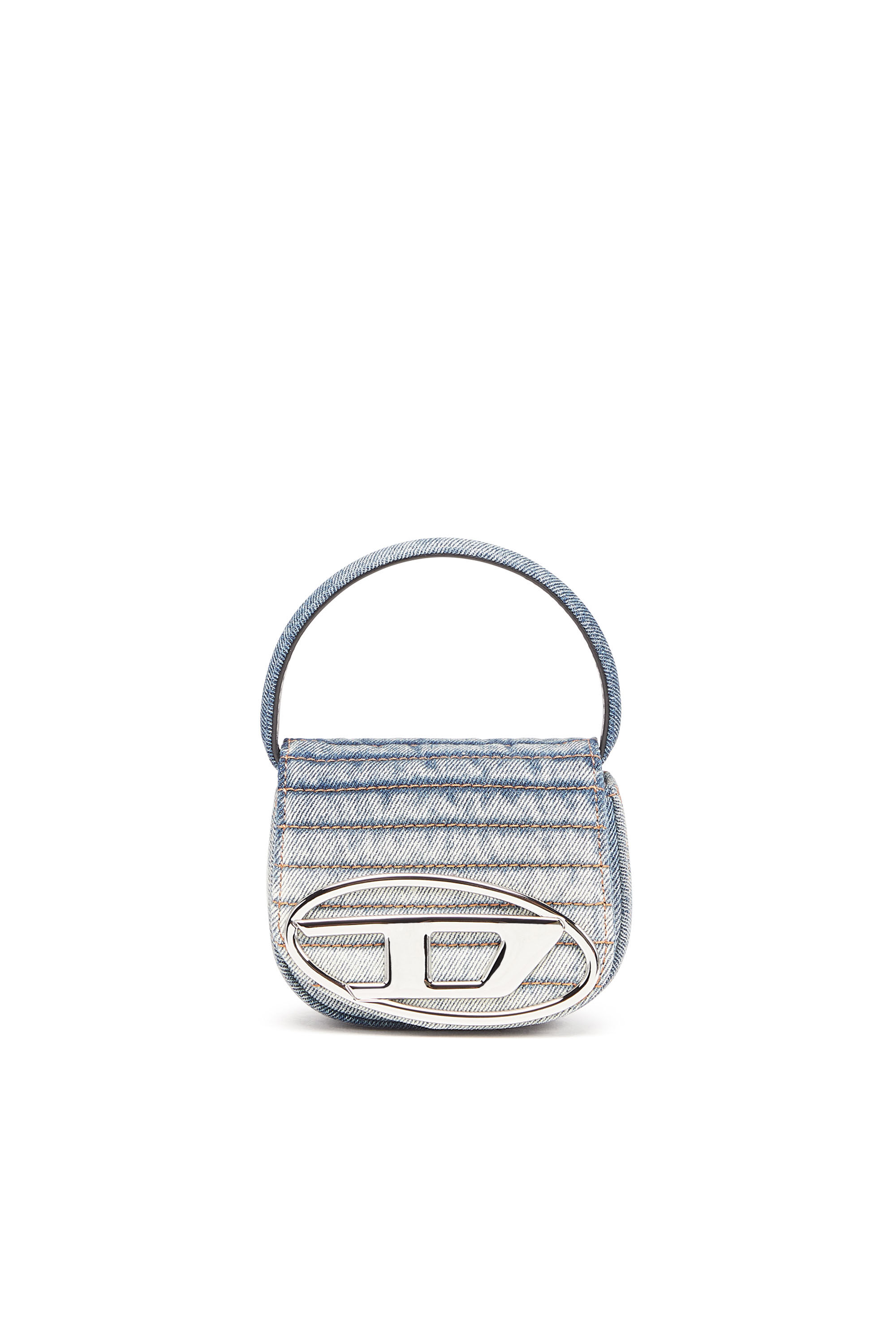 Diesel - 1DR XS, Woman's 1DR XS - Iconic mini bag in solarised denim in Blue/White - 1