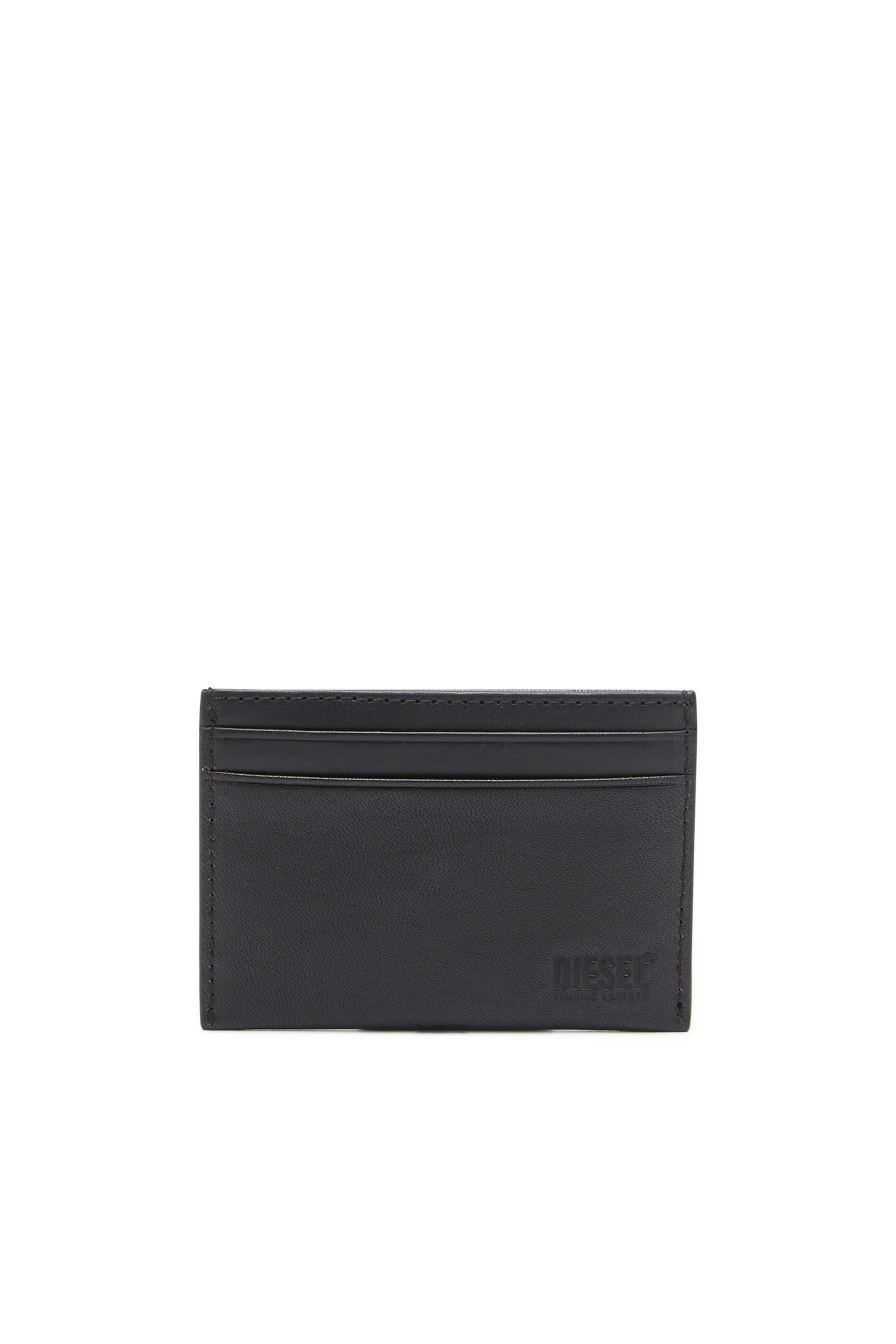 Diesel - DSL 3D EASY CARD HOLDER, Man Leather card holder with embossed logo in Black - Image 2