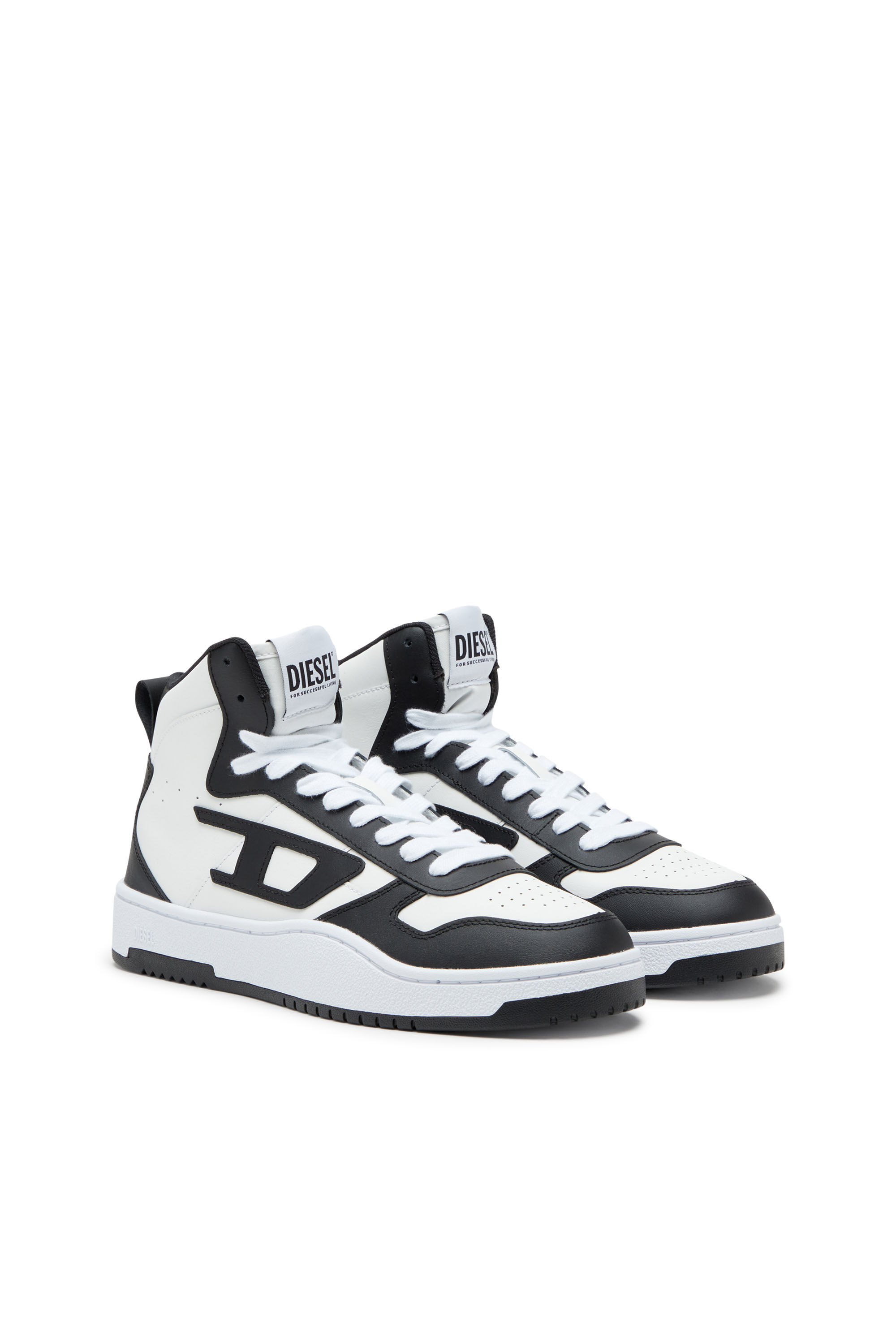 Diesel - S-UKIYO V2 MID, Man S-Ukiyo-High-top sneakers in leather in Multicolor - Image 2