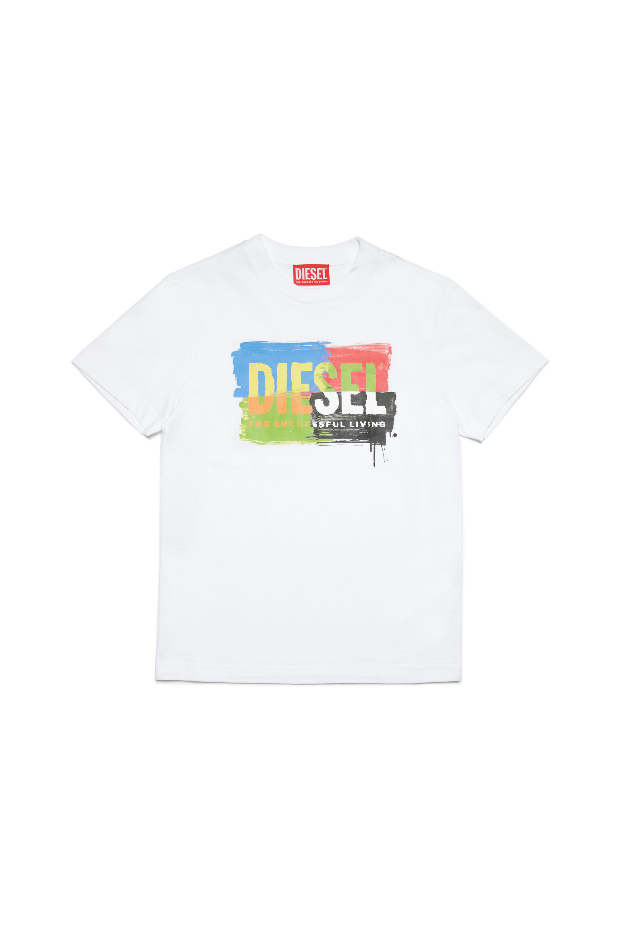 Diesel - TKAND, Unisex T-shirt with painted-effect logo in White - Image 1