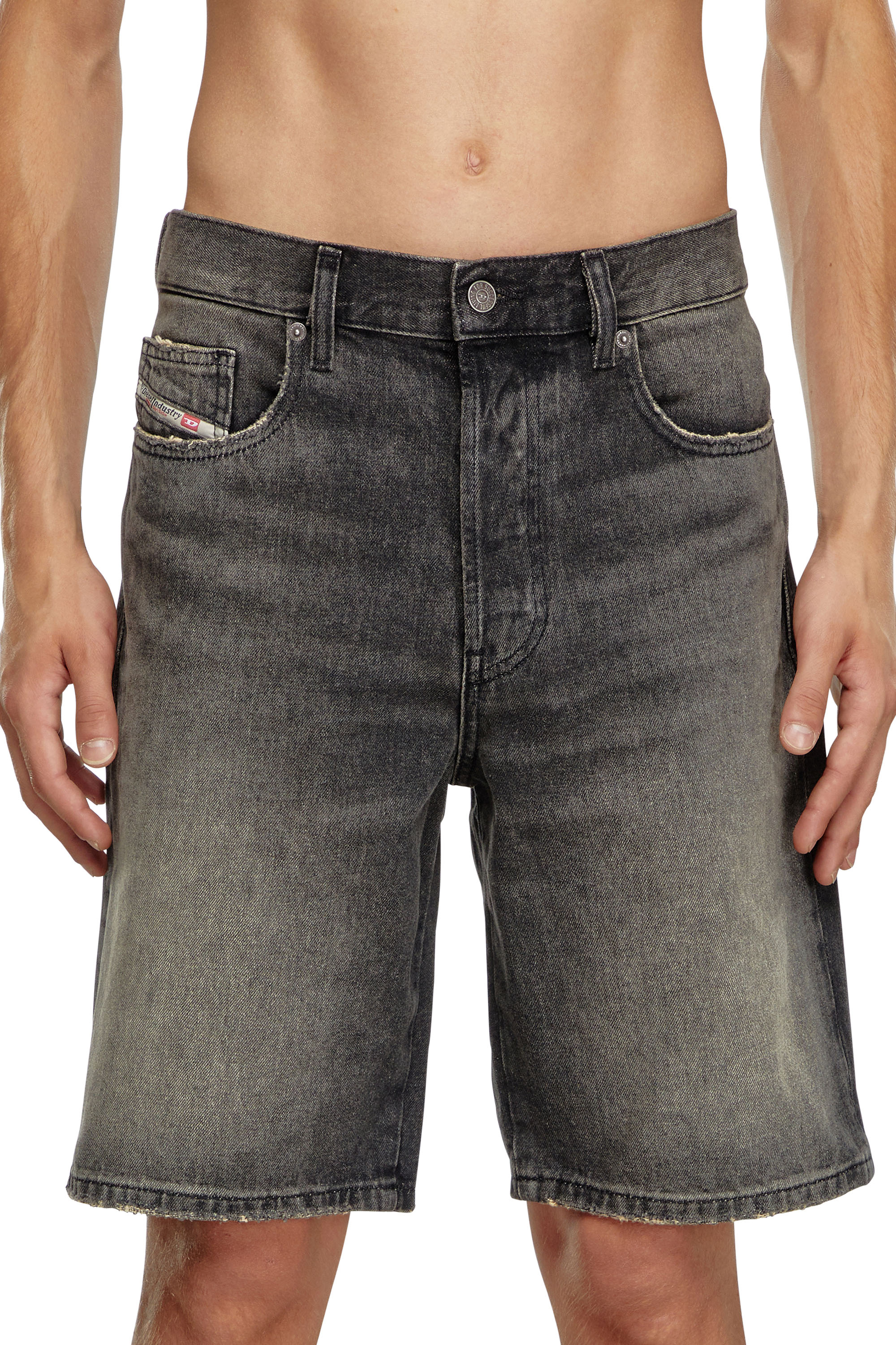 Diesel - REGULAR-SHORT, Man Denim shorts in Black - Image 5