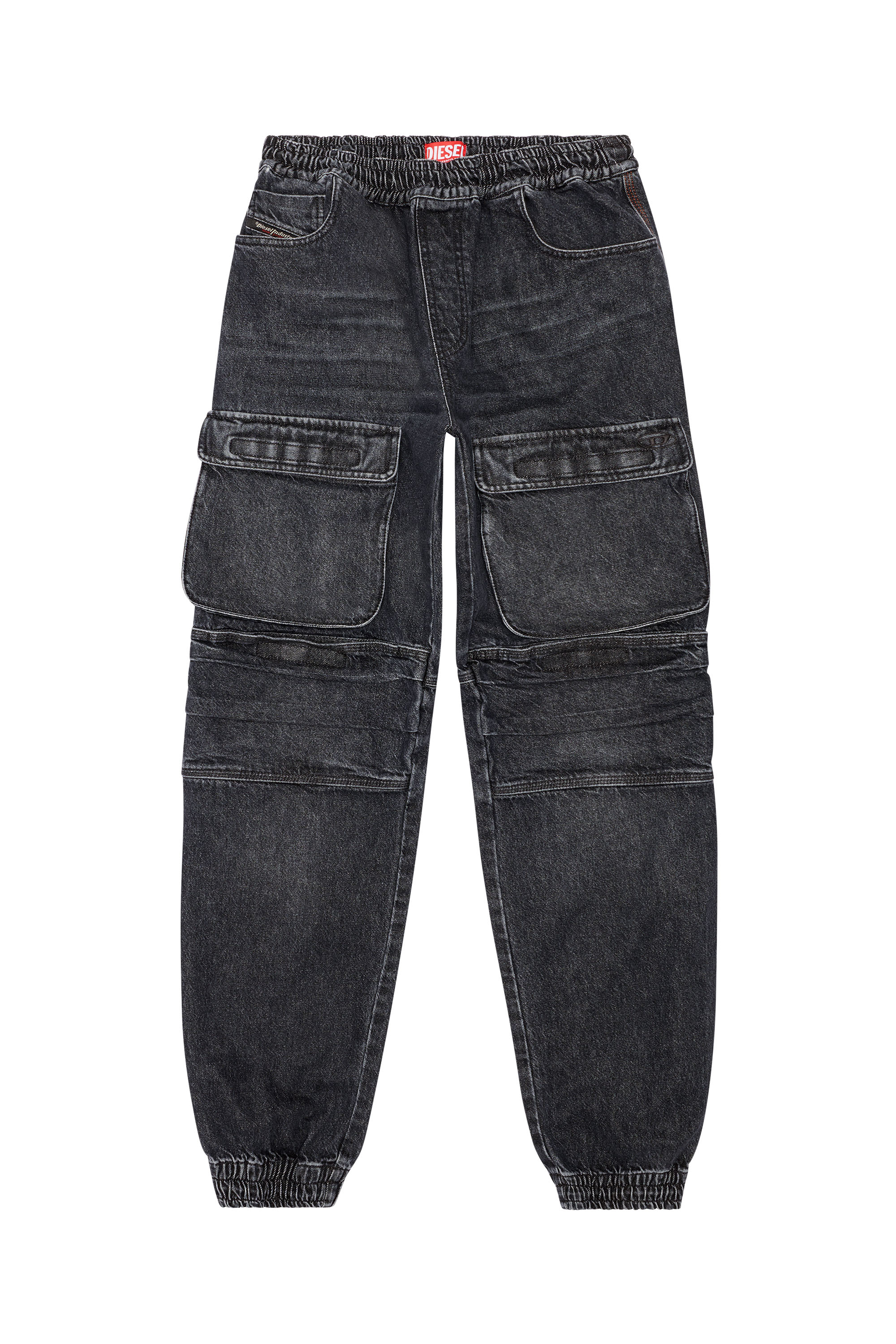 Diesel - Woman Straight Jeans D-Mirt 0HLAA, Black/Dark grey - Image 3