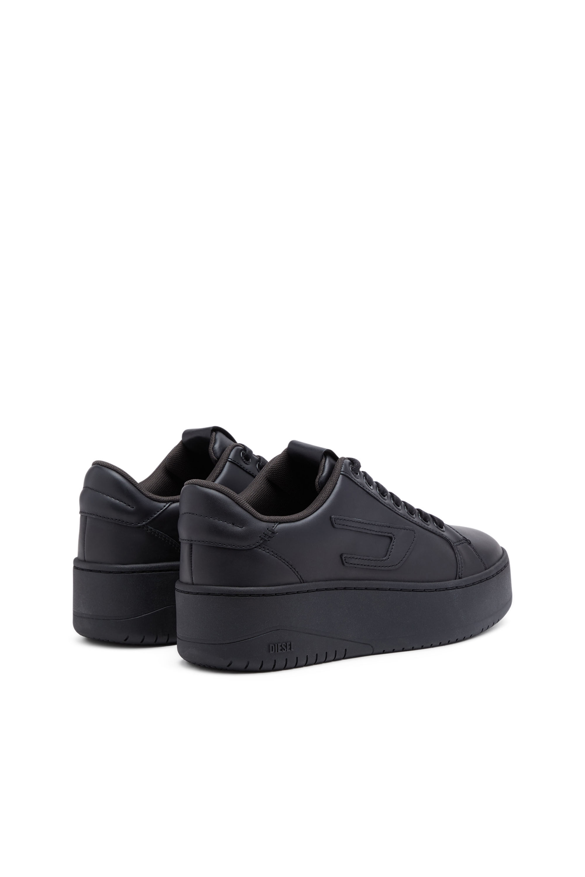 Diesel - S-ATHENE BOLD X, Woman S-Athene Bold-Flatform sneakers in leather in Black - Image 3