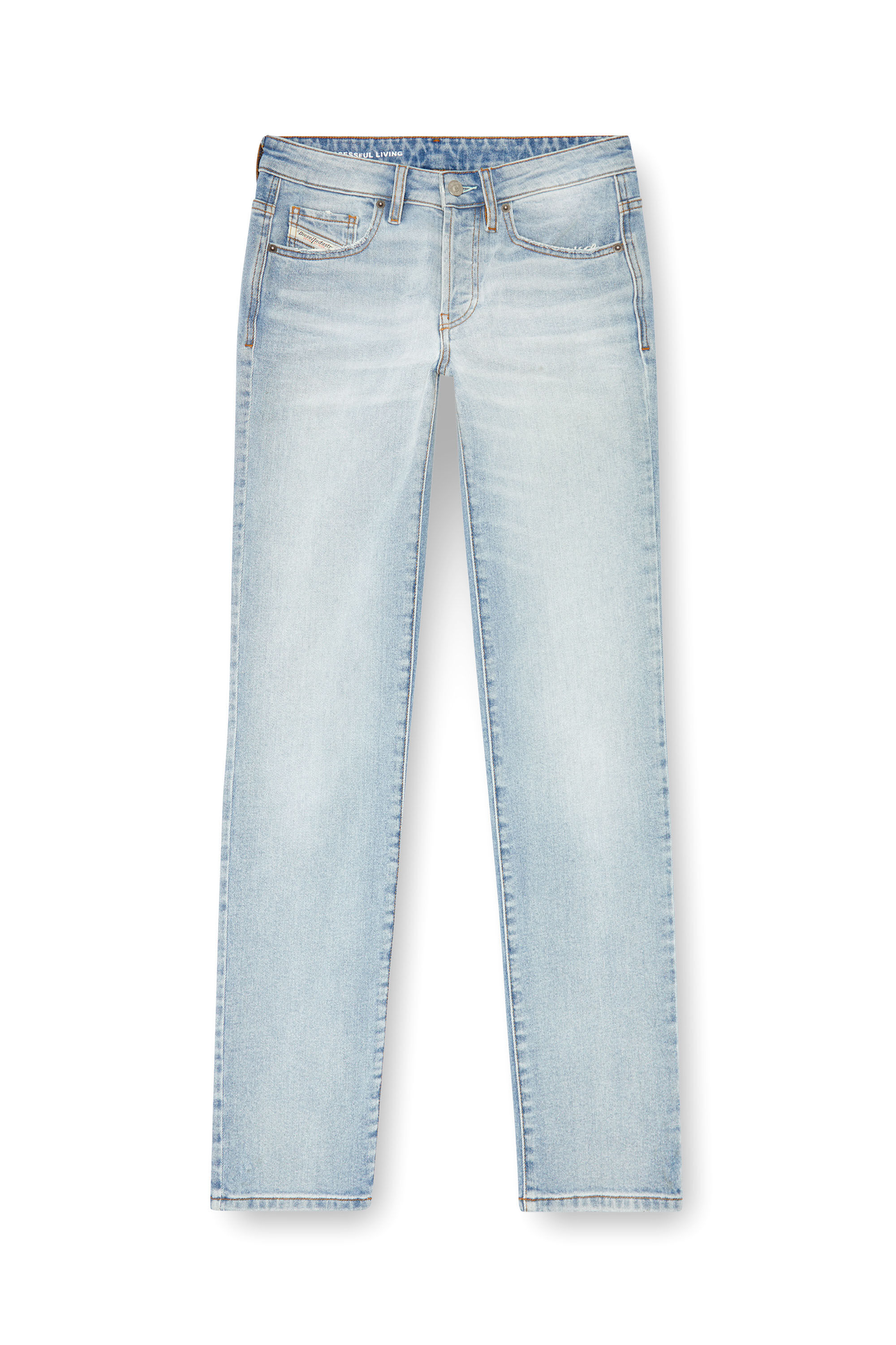 Diesel - Woman Straight Jeans 1989 D-Mine 0GRDM, Light Blue - Image 2