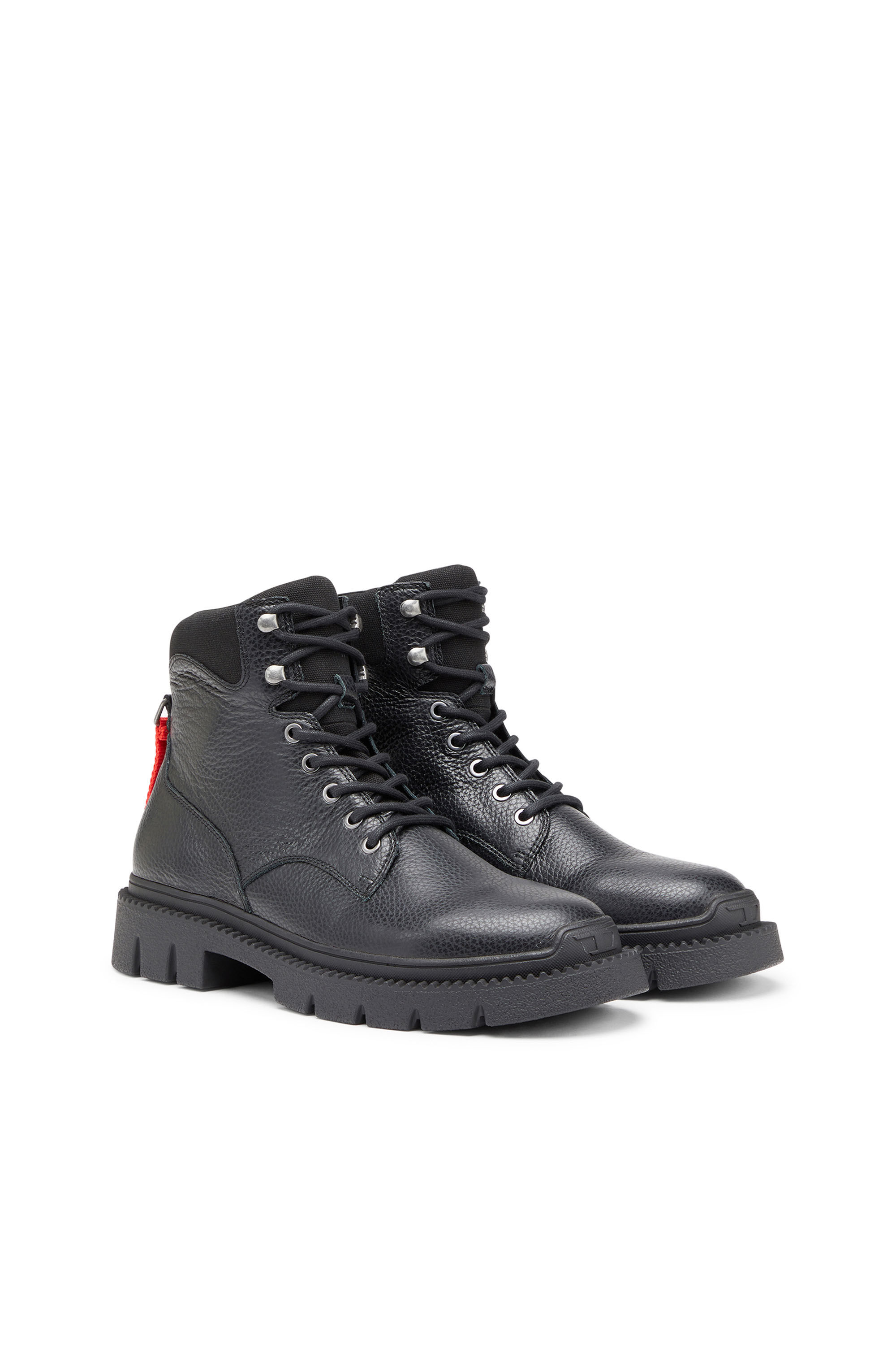 Diesel - D-TROIT BT, Man D-Troit BT - Lace-up boots with Diesel tape tag in Black - Image 2