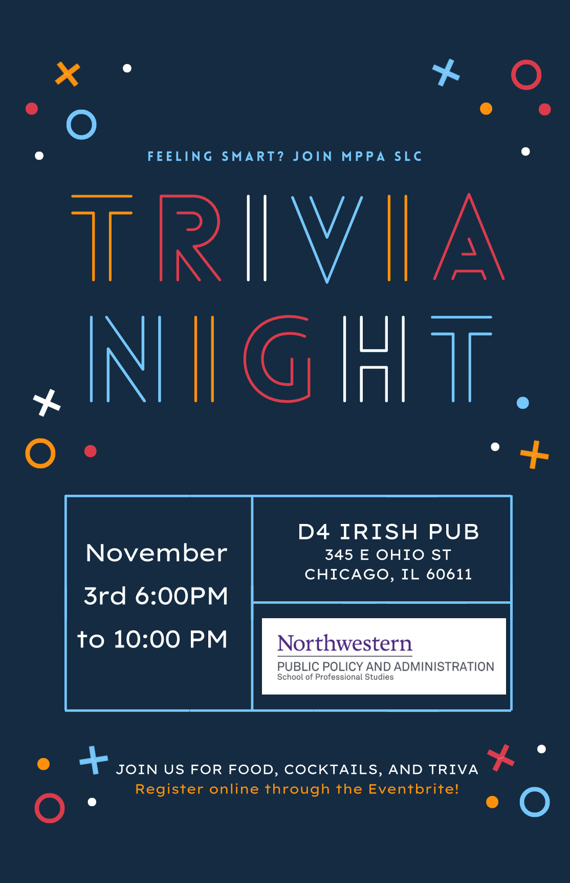 MPPA flyer for Trivia Night.