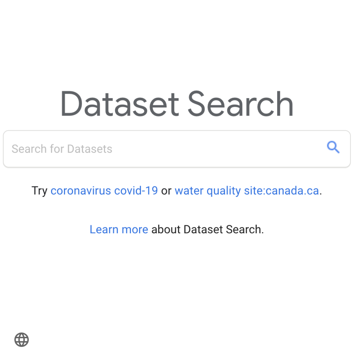 Dataset Search Quickstart Guide