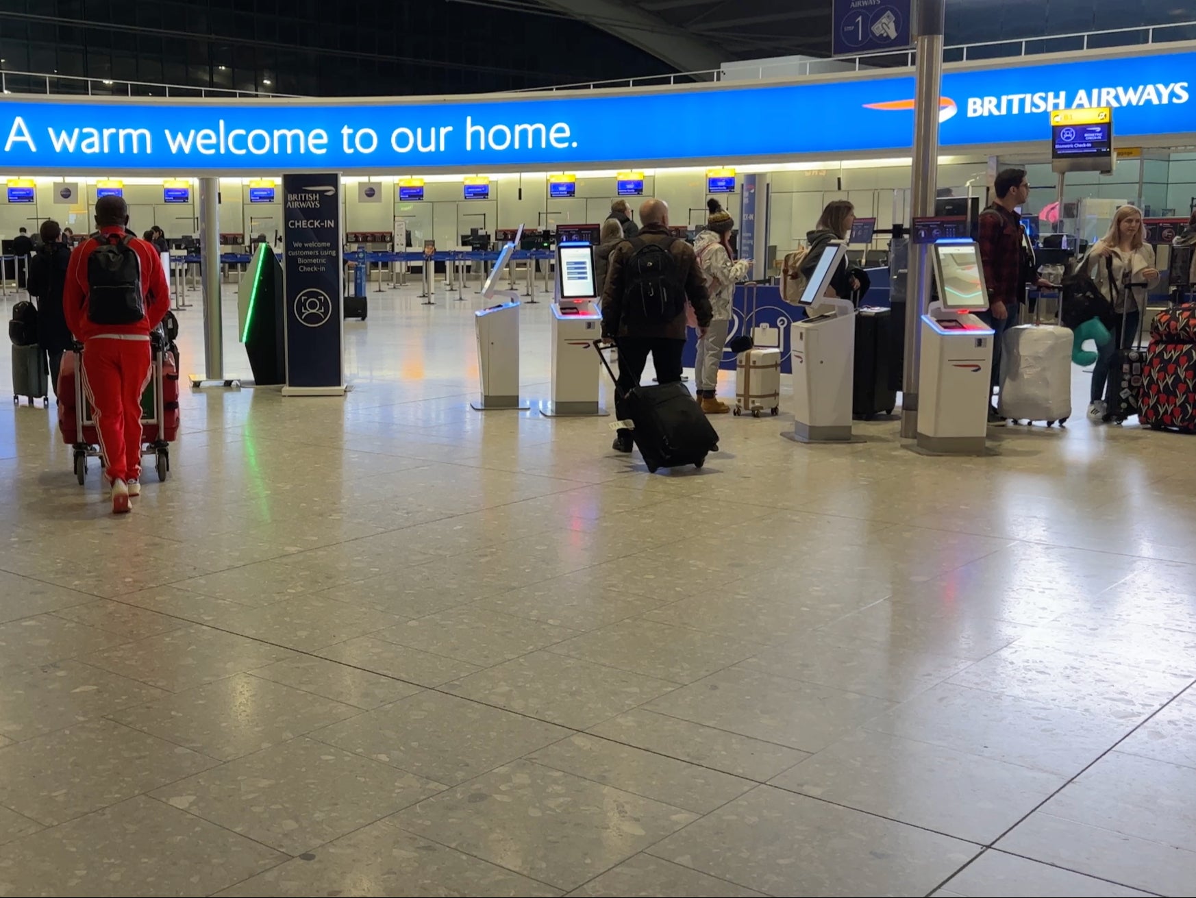Happy landing? British Airways told many passengers arriving at Heathrow Terminal 5 to go home without their luggage (file photo)