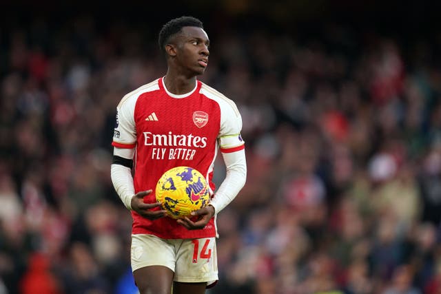 Arsenal’s Eddie Nketiah (John Walton/PA)